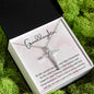Granddaughter First Communion Gift | Christening, Baptism, Confirmation, Cubic Zrconia Cross Necklace in Gift Box from Grandmother