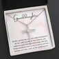 Granddaughter First Communion Gift | Christening, Baptism, Confirmation, Cubic Zrconia Cross Necklace in Gift Box from Grandmother