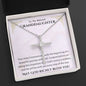 Granddaughter First Communion Gift | Christening, Baptism, Confirmation, Cubic Zrconia Cross Necklace in Gift Box from Grandmother