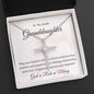 Granddaughter Baptism Necklace Gift | Christening, Baptism, Confirmation, Cubic Zrconia Cross Necklace in Gift Box from Grandmother