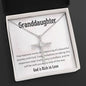 Granddaughter Baptism Necklace Gift | Christening, Baptism, Confirmation, Cubic Zrconia Cross Necklace in Gift Box from Grandmother