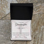 Granddaughter Baptism Necklace Gift | Christening, Baptism, Confirmation, Cubic Zrconia Cross Necklace in Gift Box from Grandmother