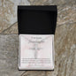 Granddaughter First Communion Gift | Christening, Baptism, Confirmation, Cubic Zrconia Cross Necklace in Gift Box from Grandmother