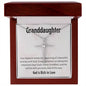 Granddaughter Baptism Necklace Gift | Christening, Baptism, Confirmation, Cubic Zrconia Cross Necklace in Gift Box from Grandmother