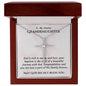 Granddaughter Baptism Necklace Gift | Christening, Baptism, Confirmation, Cubic Zrconia Cross Necklace in Gift Box from Grandmother