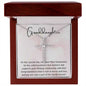 Granddaughter First Communion Gift | Christening, Baptism, Confirmation, Cubic Zrconia Cross Necklace in Gift Box from Grandmother