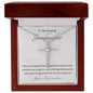 Granddaughter Baptism Necklace Gift | Christening, Baptism, Confirmation, Cubic Zrconia Cross Necklace in Gift Box from Grandmother