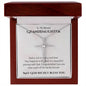 Granddaughter Baptism Necklace Gift | Christening, Baptism, Confirmation, Cubic Zrconia Cross Necklace in Gift Box from Grandmother
