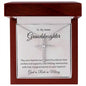 Granddaughter Baptism Necklace Gift | Christening, Baptism, Confirmation, Cubic Zrconia Cross Necklace in Gift Box from Grandmother