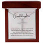 Granddaughter Baptism Necklace Gift | Christening, Baptism, Confirmation, Cubic Zrconia Cross Necklace in Gift Box from Grandmother