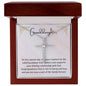 Granddaughter Baptism Necklace Gift | Christening, Baptism, Confirmation, Cubic Zrconia Cross Necklace in Gift Box from Grandmother