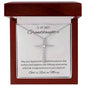 Granddaughter Baptism Necklace Gift | Christening, Baptism, Confirmation, Cubic Zrconia Cross Necklace in Gift Box from Grandmother
