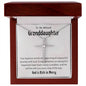 Granddaughter Baptism Necklace Gift | Christening, Baptism, Confirmation, Cubic Zrconia Cross Necklace in Gift Box from Grandmother