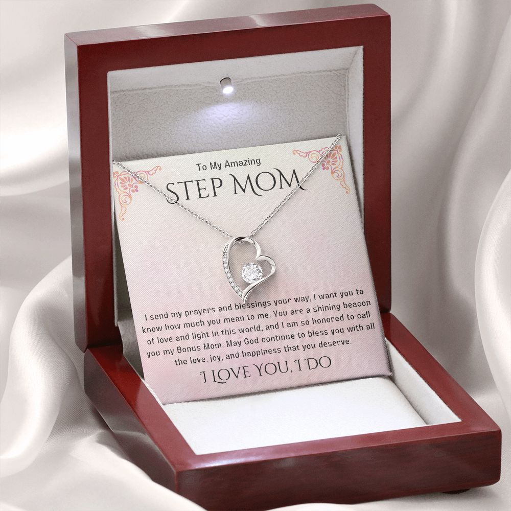 Stepmother Necklace | Present Meaningful Jewelry from Step Daughter to Unbiological Mom, Second Mother, Adopted Mom, Gifts to Get My Mom
