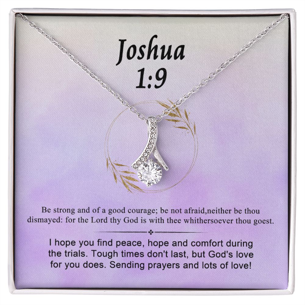Joshua 1:9 Necklace For Her | Motivational Gift | Recovery Necklace | Friendship Gift | Strong Woman Gift | Be Strong Necklace | Warrior Gift