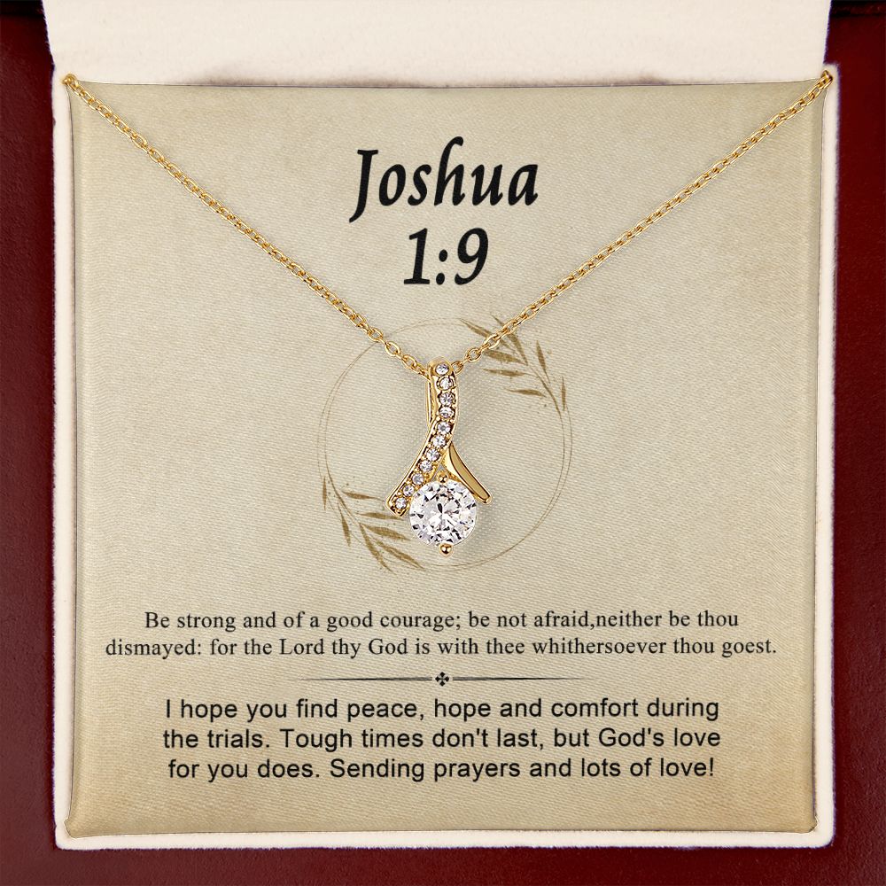 Joshua 1:9 Necklace For Her | Motivational Gift | Recovery Necklace | Friendship Gift | Strong Woman Gift | Be Strong Necklace | Warrior Gift