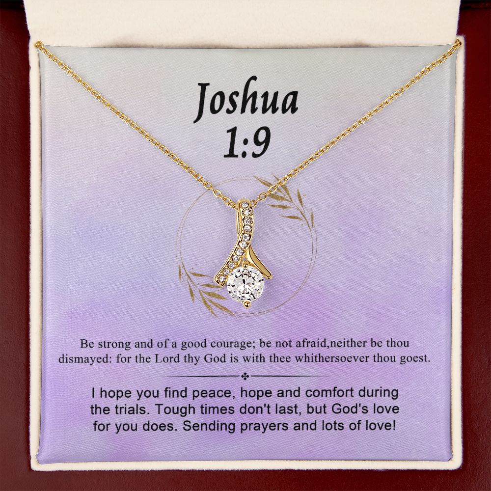 Joshua 1:9 Necklace For Her | Motivational Gift | Recovery Necklace | Friendship Gift | Strong Woman Gift | Be Strong Necklace | Warrior Gift