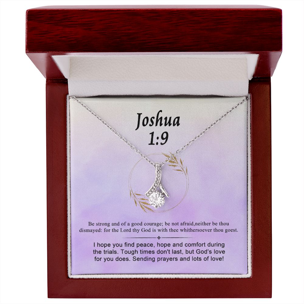Joshua 1:9 Necklace For Her | Motivational Gift | Recovery Necklace | Friendship Gift | Strong Woman Gift | Be Strong Necklace | Warrior Gift