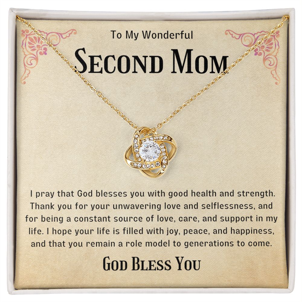 Second Mom Necklace | From Step Daughter to Chosen Mom & Adopted Mom, Jewelry Present Meaningful to Stepmother Necklace and Unbiological Mom