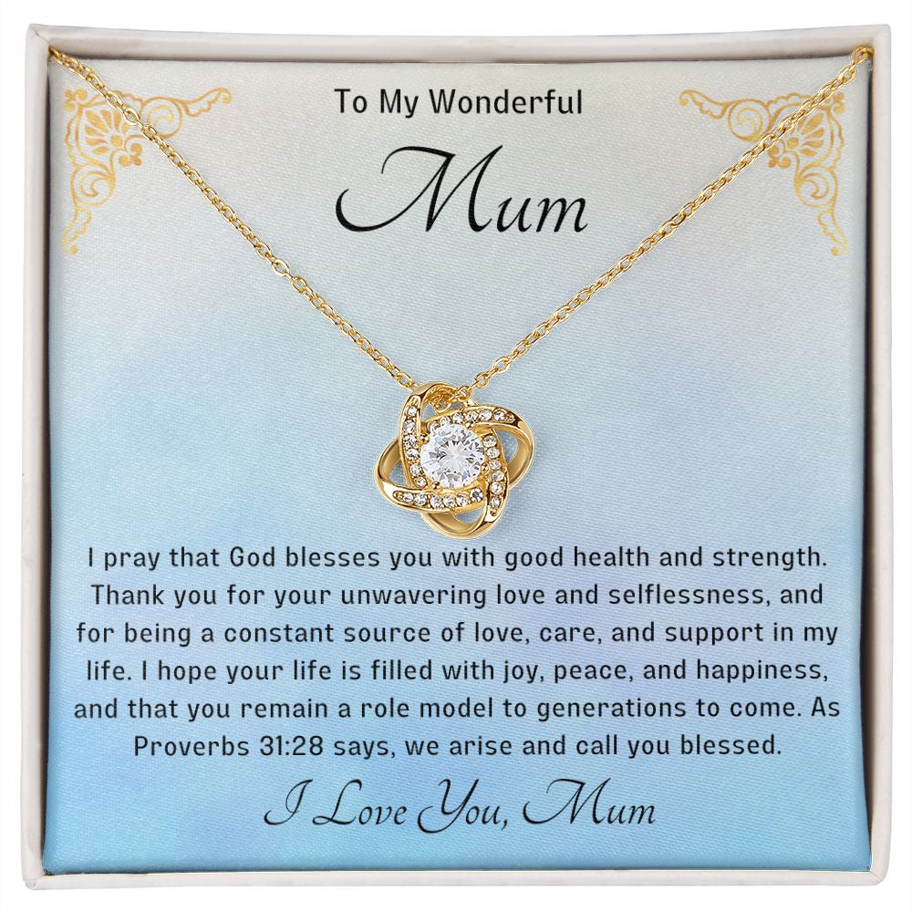 Bless my Mum Knot Necklace