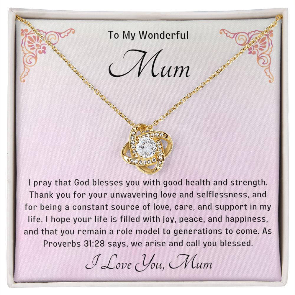Bless my Mum Knot Necklace
