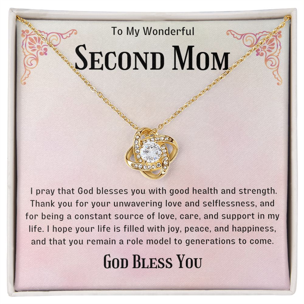 Second Mom Necklace | From Step Daughter to Chosen Mom & Adopted Mom, Jewelry Present Meaningful to Stepmother Necklace and Unbiological Mom
