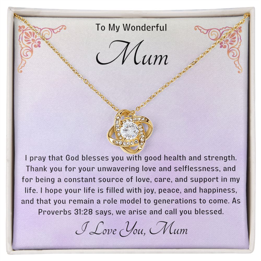 Bless my Mum Knot Necklace