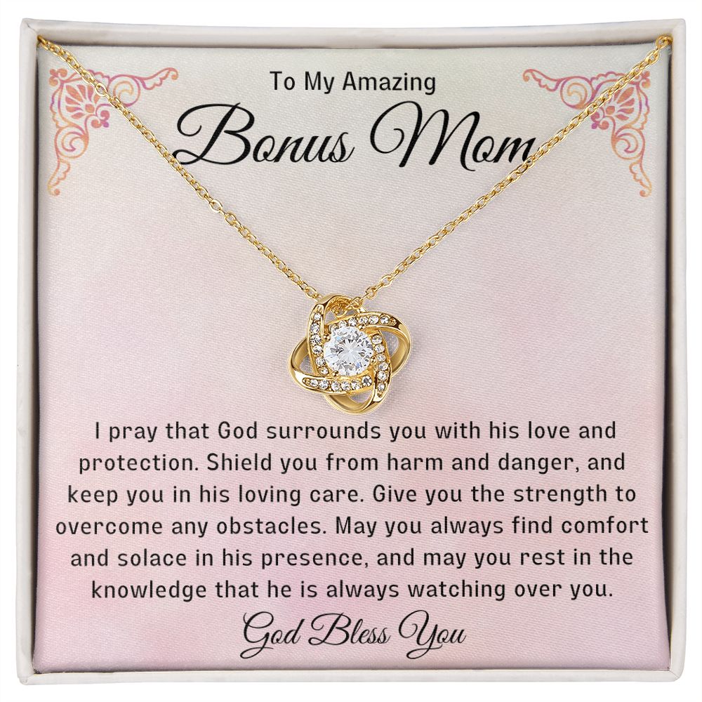 Bonus Mom Gift | Stepmom Necklace from Stepdaughter, Thank You Gifts to Get My Second Mom, Unbiological Mother, Chosen Mom & Stepped Up Mom