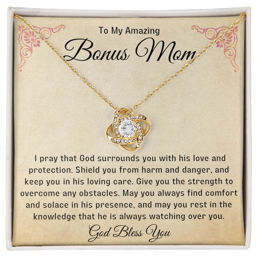 Bonus Mom Gift | Stepmom Necklace from Stepdaughter, Thank You Gifts to Get My Second Mom, Unbiological Mother, Chosen Mom & Stepped Up Mom