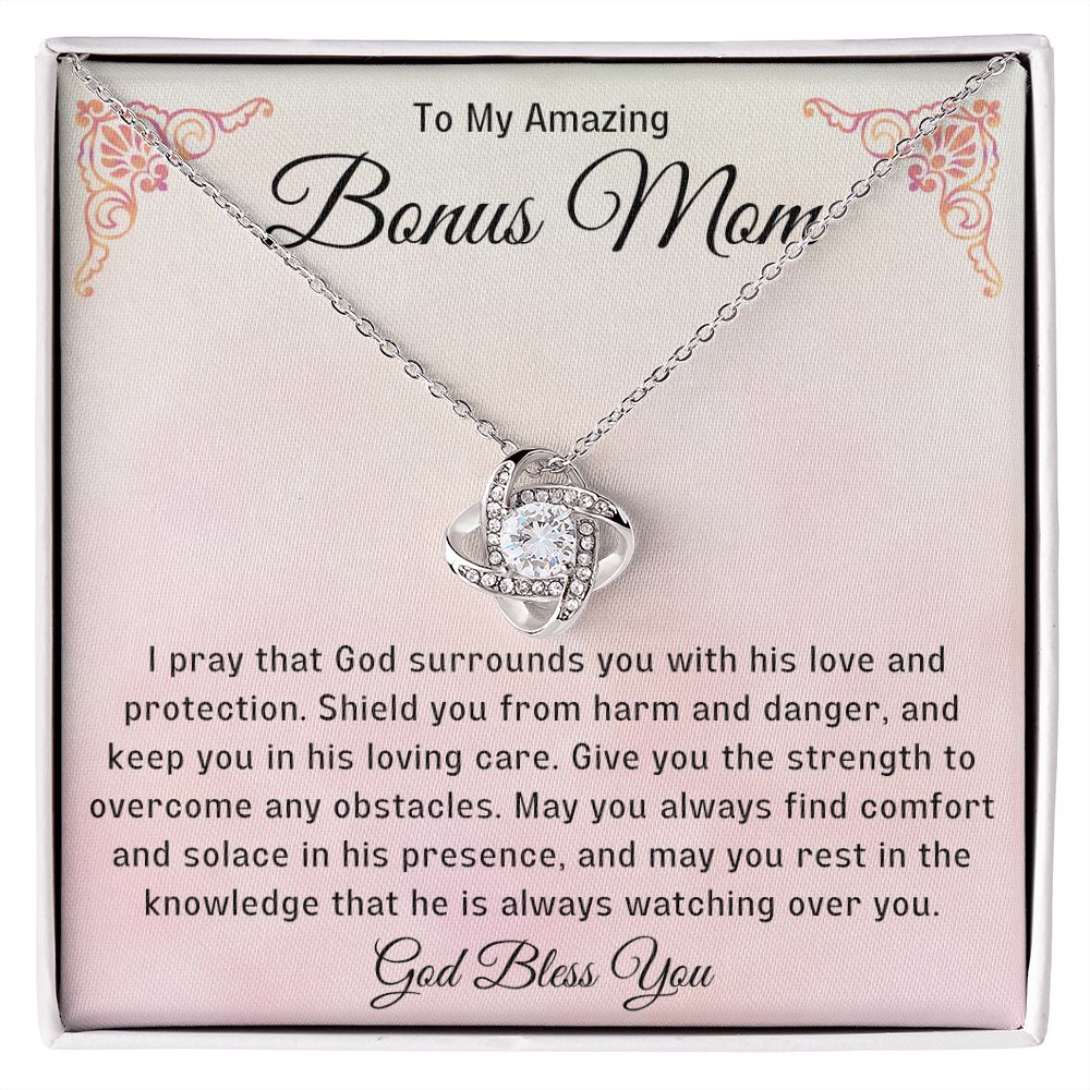 Bonus Mom Gift | Stepmom Necklace from Stepdaughter, Thank You Gifts to Get My Second Mom, Unbiological Mother, Chosen Mom & Stepped Up Mom