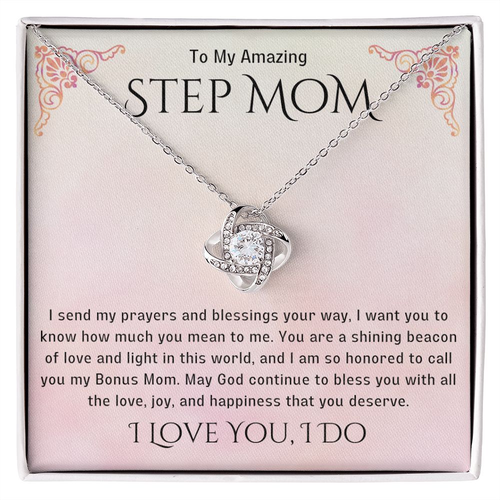 Stepmother Necklace | Present Meaningful Jewelry from Step Daughter to Unbiological Mom, Second Mother, Adopted Mom, Gifts to Get My Mom