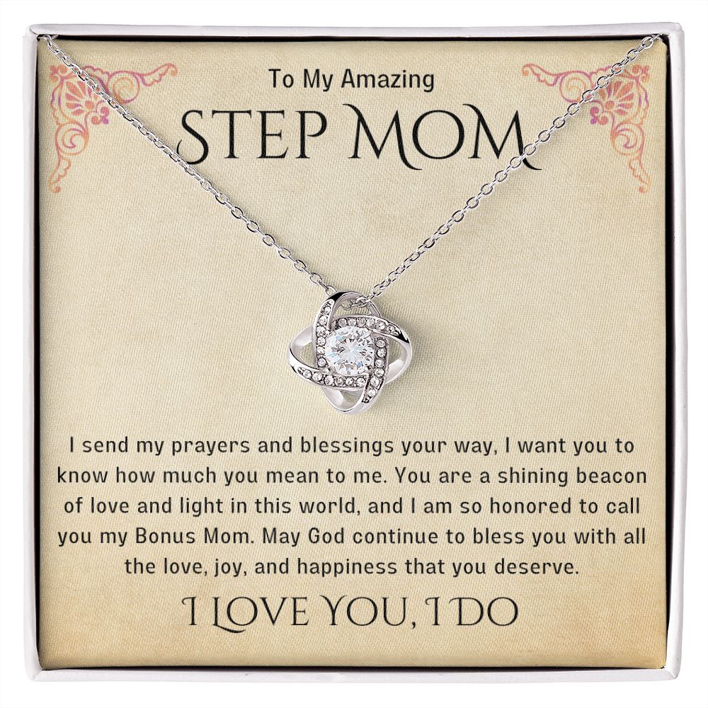Stepmother Necklace | Present Meaningful Jewelry from Step Daughter to Unbiological Mom, Second Mother, Adopted Mom, Gifts to Get My Mom