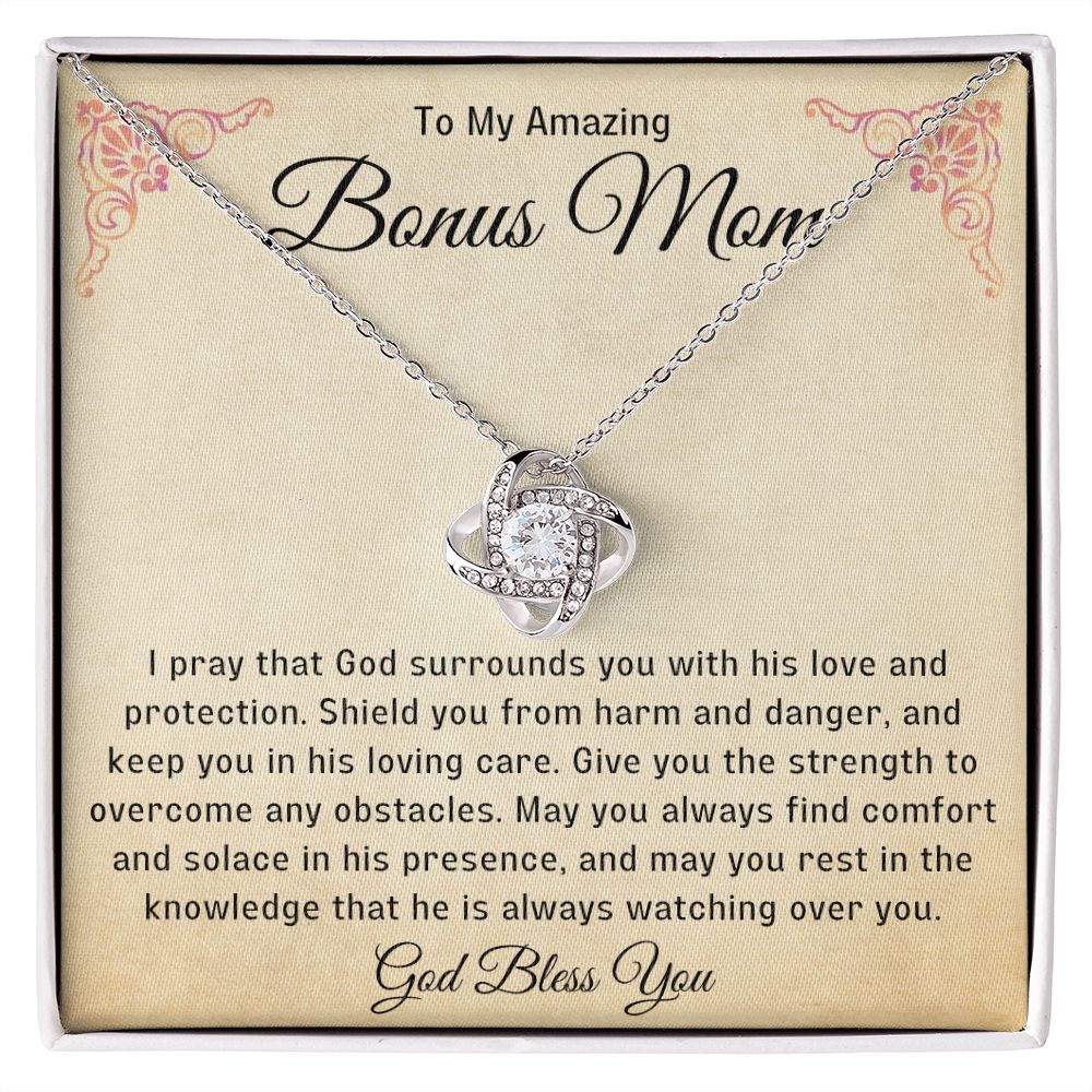 Bonus Mom Gift | Stepmom Necklace from Stepdaughter, Thank You Gifts to Get My Second Mom, Unbiological Mother, Chosen Mom & Stepped Up Mom