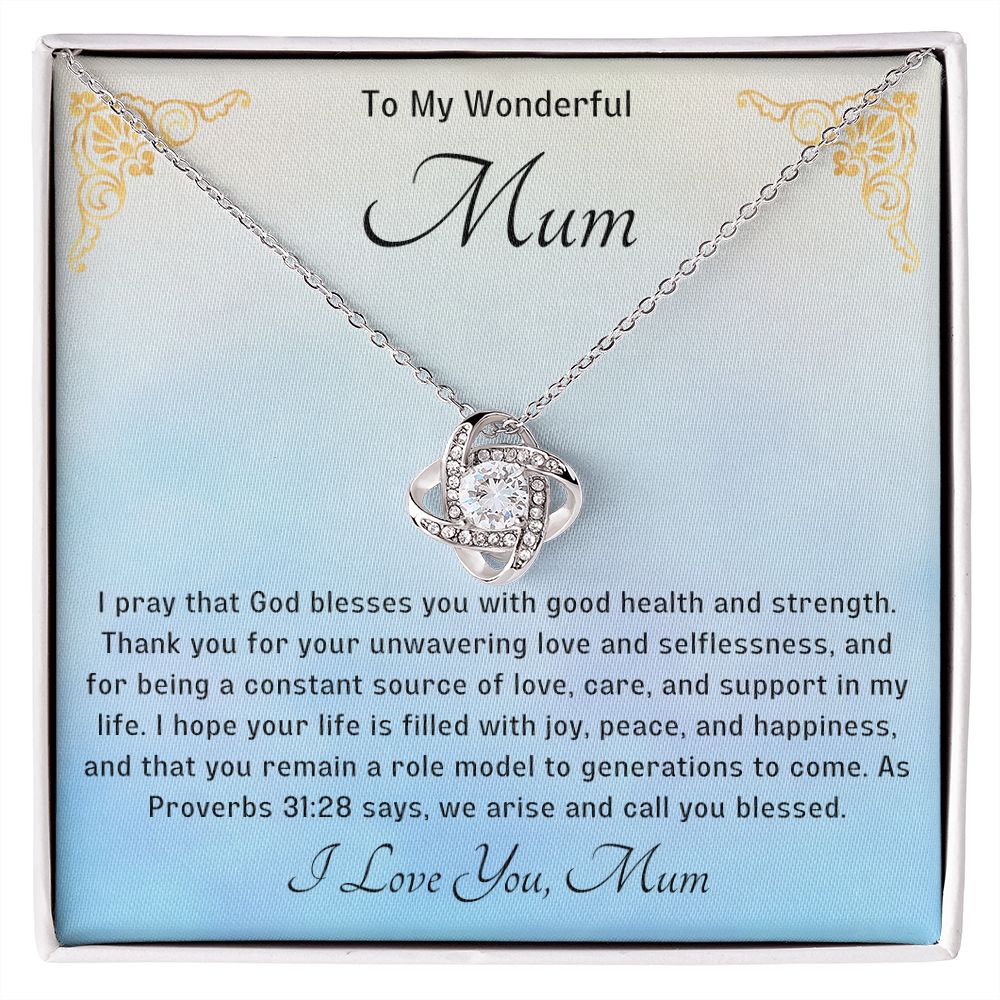 Bless my Mum Knot Necklace
