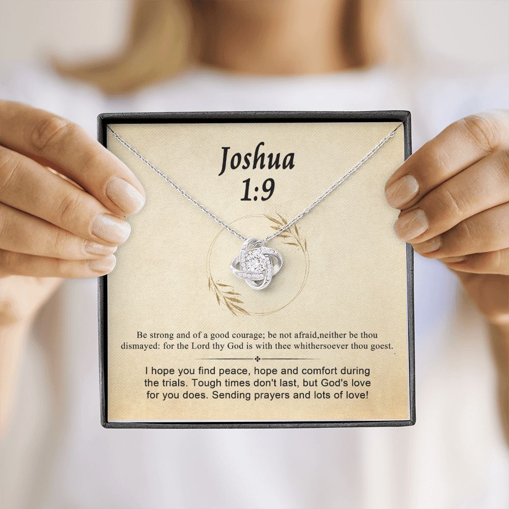 Joshua 1:9 Necklace For Her | Motivational Gift | Recovery Necklace | Friendship Gift | Strong Woman Gift | Be Strong Necklace | Warrior Gift