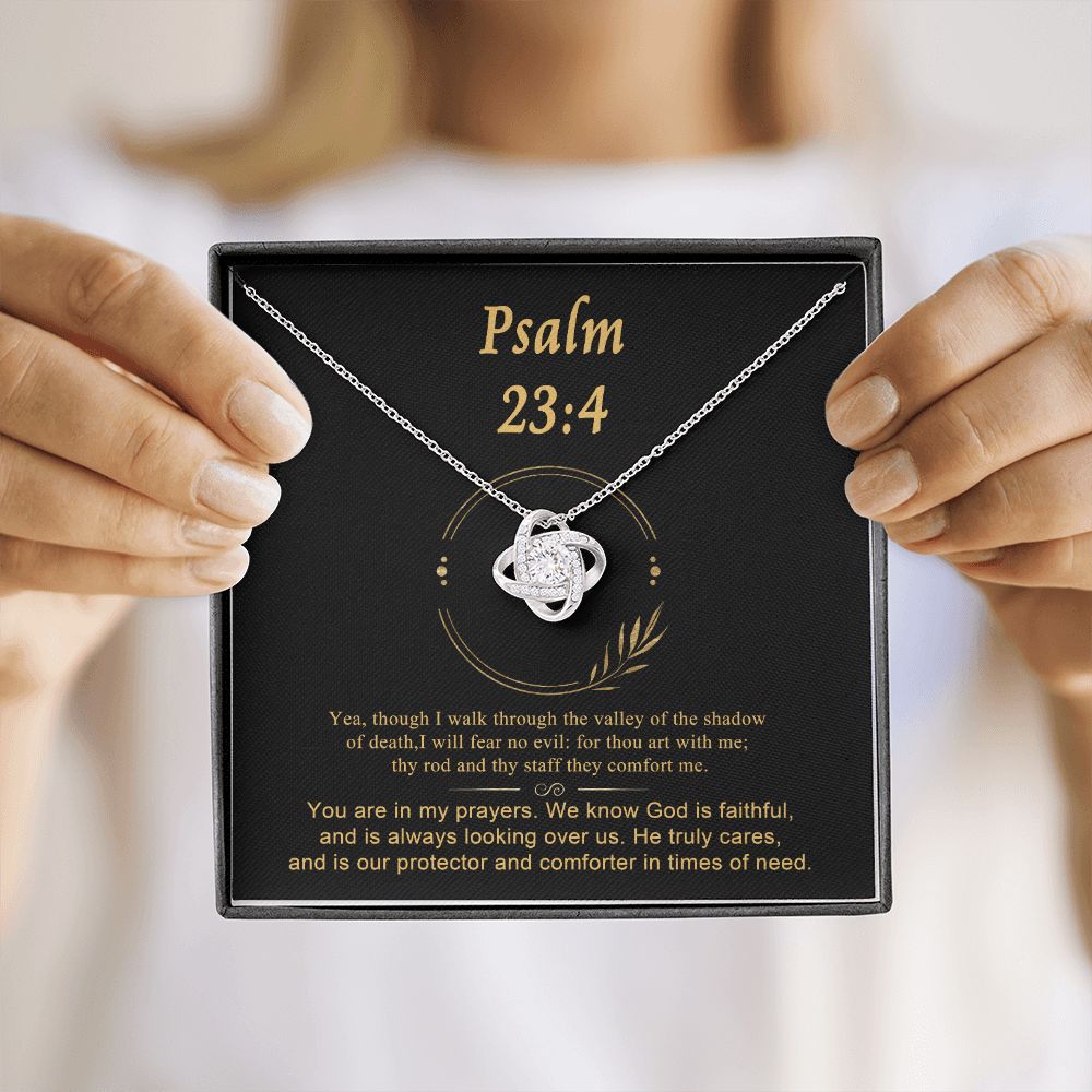 Psalm 23 Encouraging Her | Bible Verse Pendant | Christian Necklaces | Christian Jewelry For Women | Religious Gift For Her | Scripture Necklace
