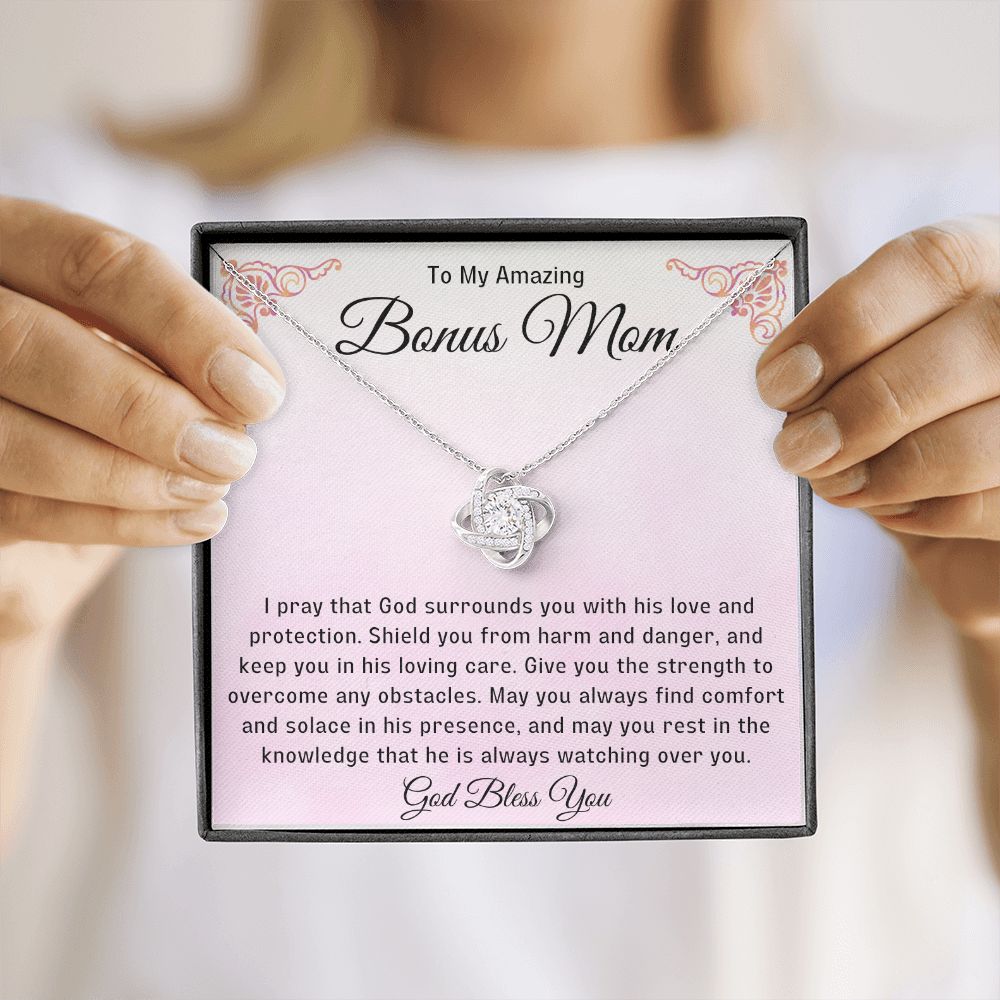 Bonus Mom Gift | Stepmom Necklace from Stepdaughter, Thank You Gifts to Get My Second Mom, Unbiological Mother, Chosen Mom & Stepped Up Mom