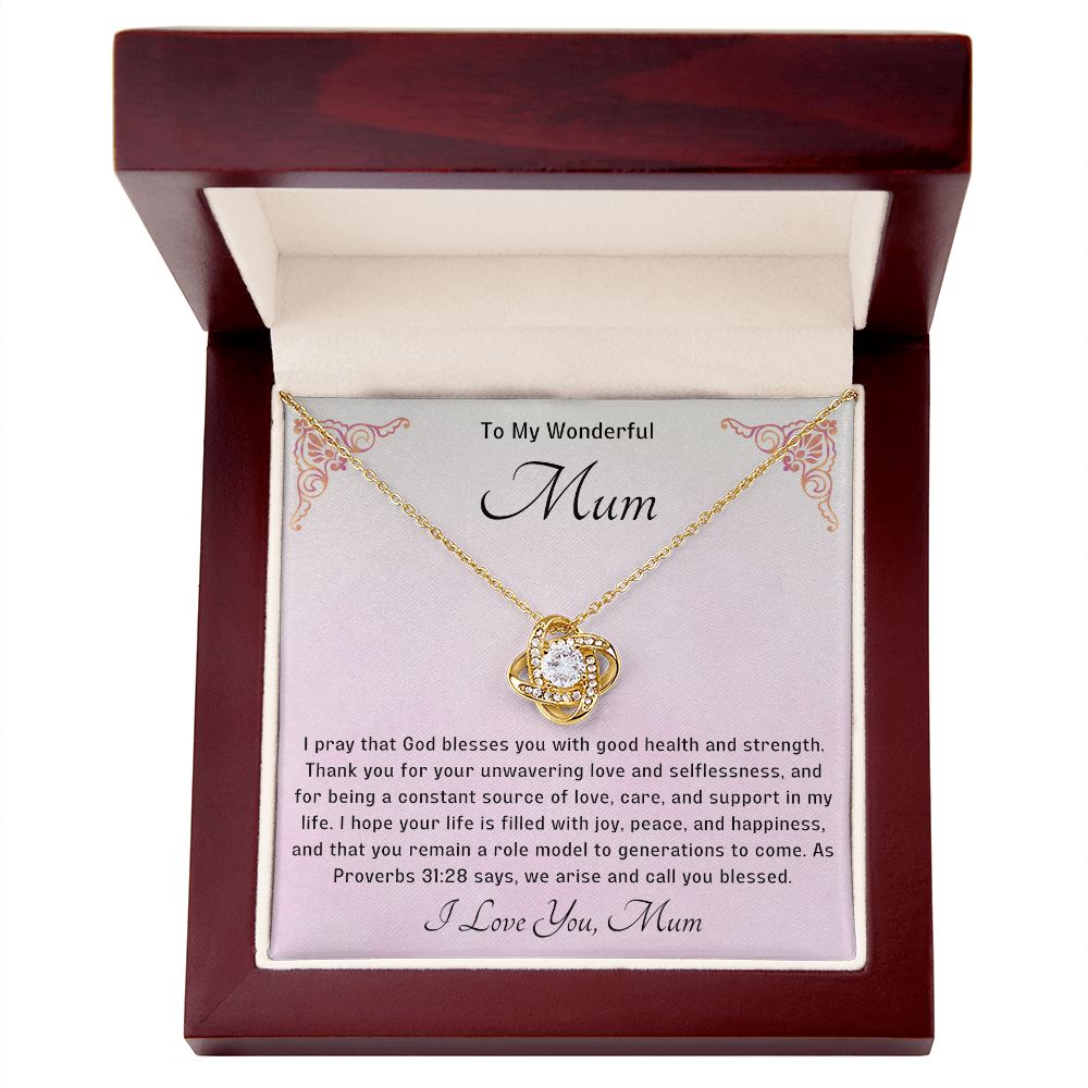 Bless my Mum Knot Necklace