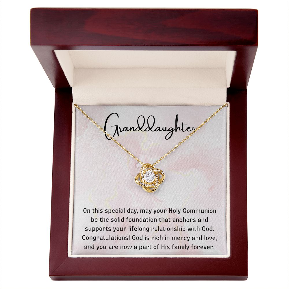 1st Communion Gifts for Granddaughter, Christening, Baptism, Confirmation, Necklace & Meaningful Message in Gift Box from Grandmother