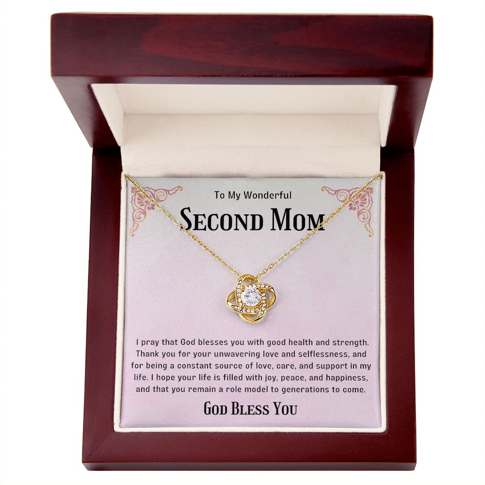 Second Mom Necklace | From Step Daughter to Chosen Mom & Adopted Mom, Jewelry Present Meaningful to Stepmother Necklace and Unbiological Mom