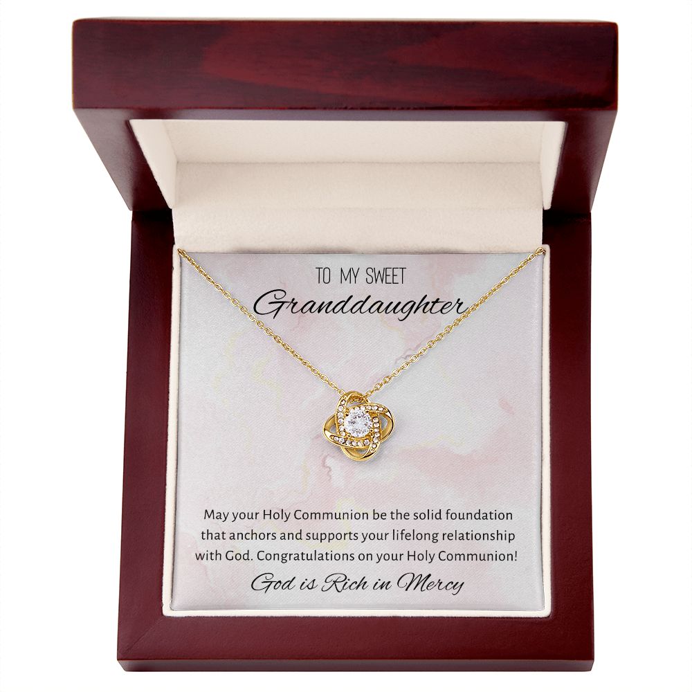1st Communion Gifts for Granddaughter, Christening, Baptism, Confirmation, Necklace & Meaningful Message in Gift Box from Grandmother