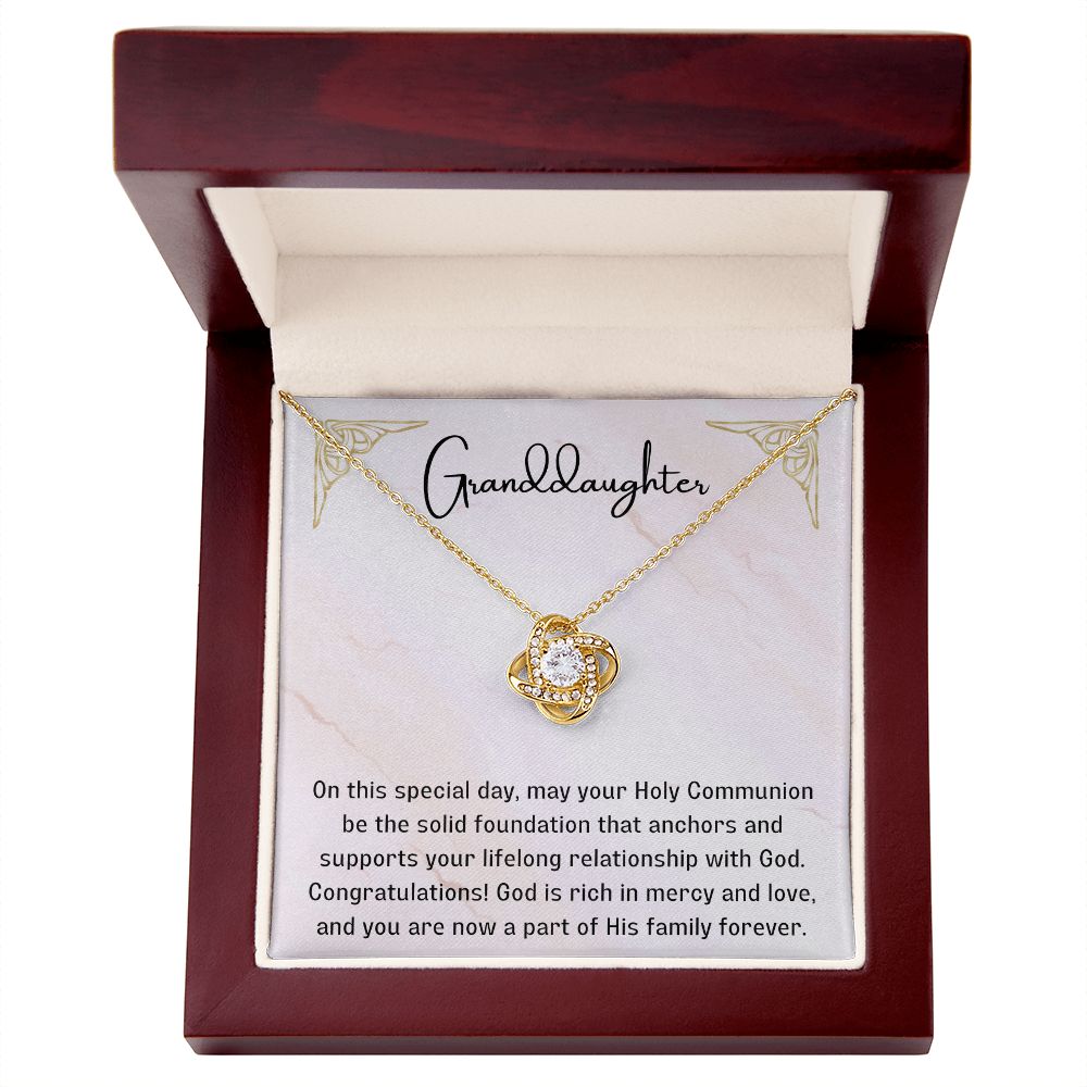 1st Communion Gifts for Granddaughter, Christening, Baptism, Confirmation, Necklace & Meaningful Message in Gift Box from Grandmother