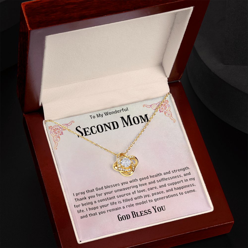 Second Mom Necklace | From Step Daughter to Chosen Mom & Adopted Mom, Jewelry Present Meaningful to Stepmother Necklace and Unbiological Mom