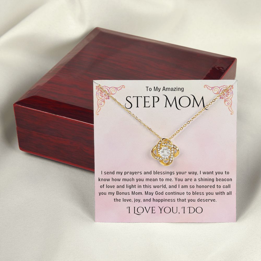 Stepmother Necklace | Present Meaningful Jewelry from Step Daughter to Unbiological Mom, Second Mother, Adopted Mom, Gifts to Get My Mom