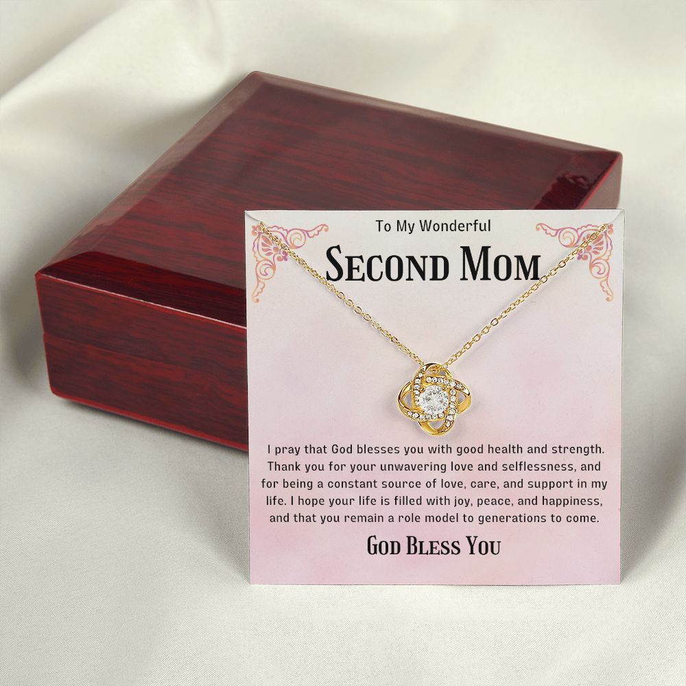 Second Mom Necklace | From Step Daughter to Chosen Mom & Adopted Mom, Jewelry Present Meaningful to Stepmother Necklace and Unbiological Mom