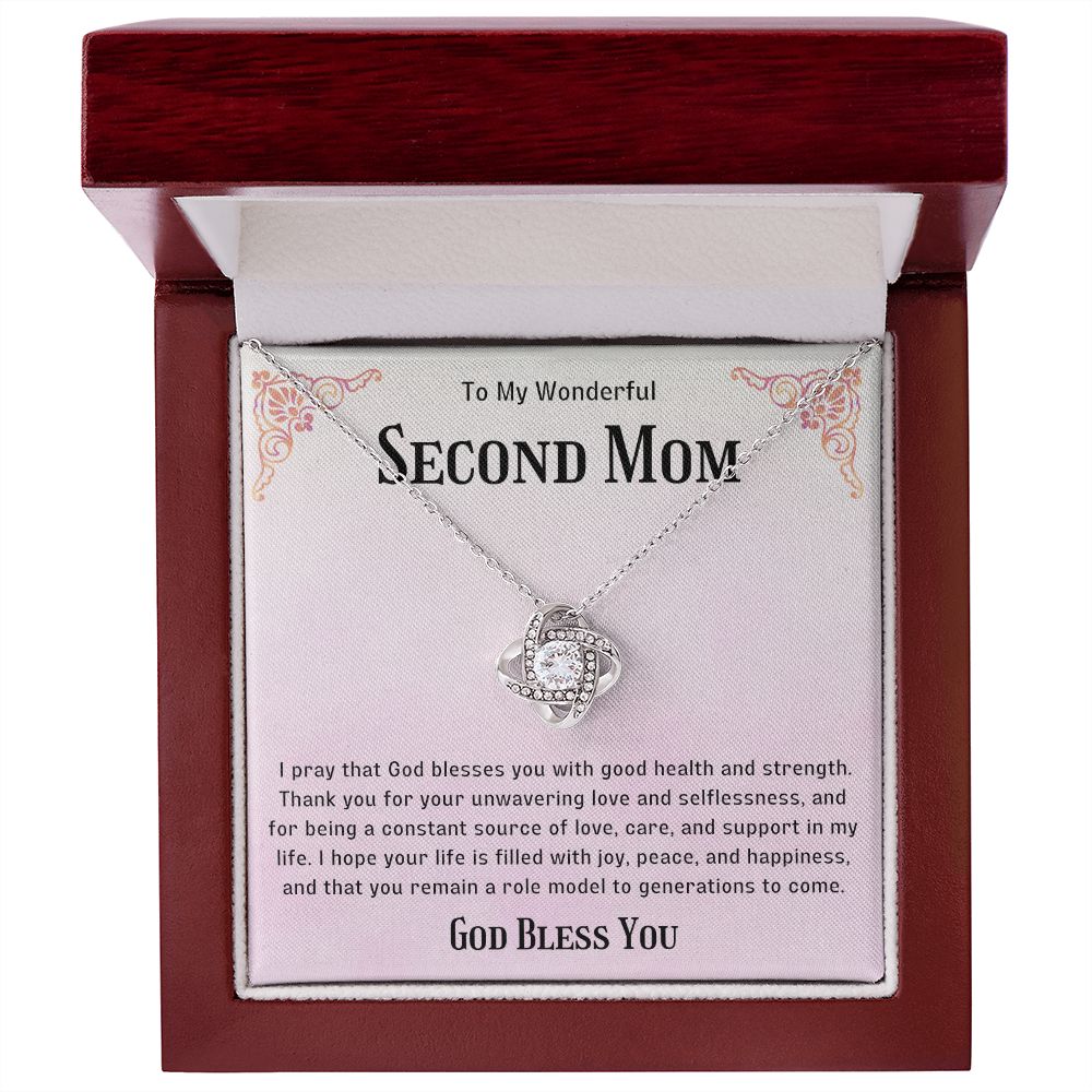 Second Mom Necklace | From Step Daughter to Chosen Mom & Adopted Mom, Jewelry Present Meaningful to Stepmother Necklace and Unbiological Mom