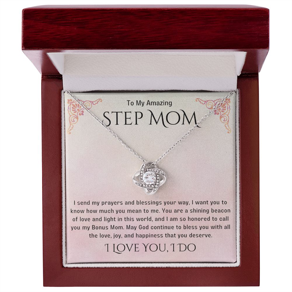 Stepmother Necklace | Present Meaningful Jewelry from Step Daughter to Unbiological Mom, Second Mother, Adopted Mom, Gifts to Get My Mom