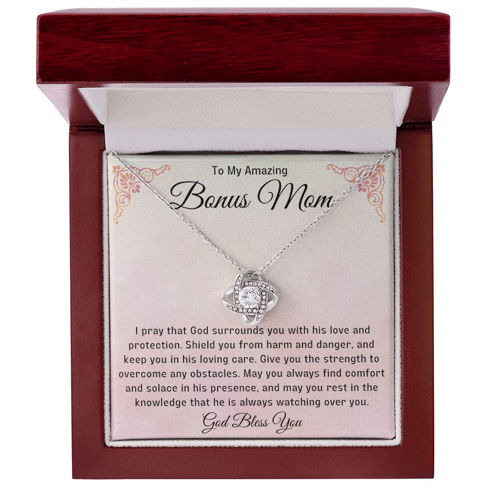 Bonus Mom Gift | Stepmom Necklace from Stepdaughter, Thank You Gifts to Get My Second Mom, Unbiological Mother, Chosen Mom & Stepped Up Mom