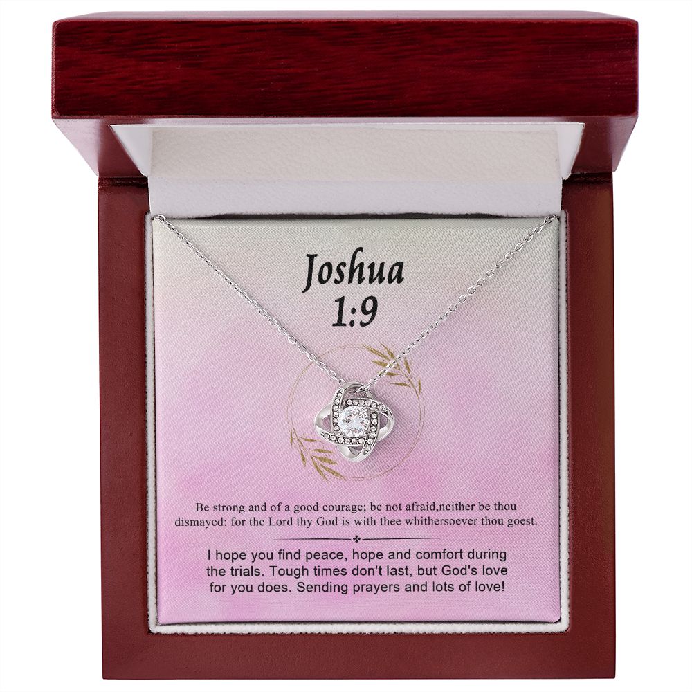 Joshua 1:9 Necklace For Her | Motivational Gift | Recovery Necklace | Friendship Gift | Strong Woman Gift | Be Strong Necklace | Warrior Gift
