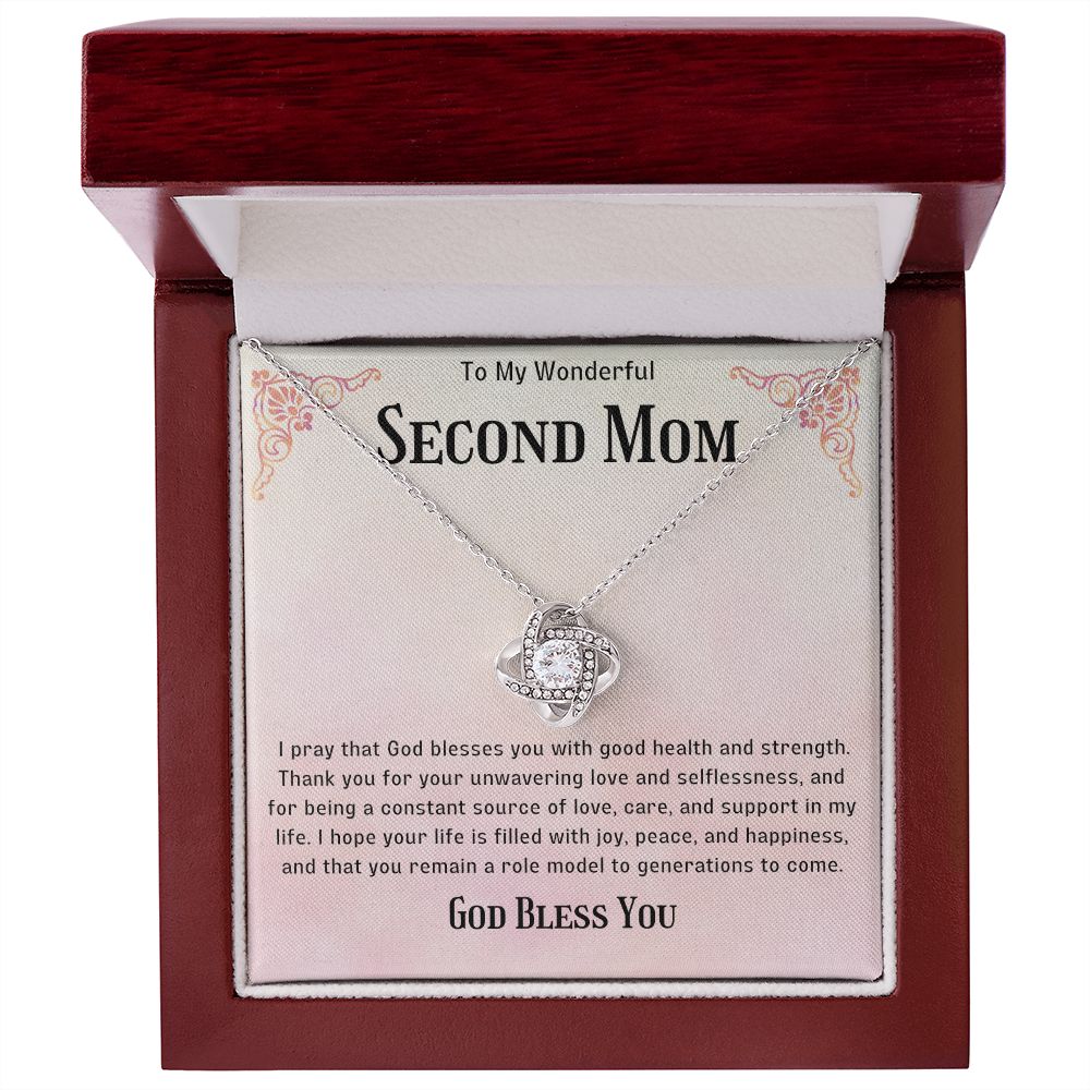 Second Mom Necklace | From Step Daughter to Chosen Mom & Adopted Mom, Jewelry Present Meaningful to Stepmother Necklace and Unbiological Mom